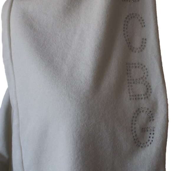 NWT BCBG MAXAZRIA Branded Logo White Pants XL - Picture 1 of 7